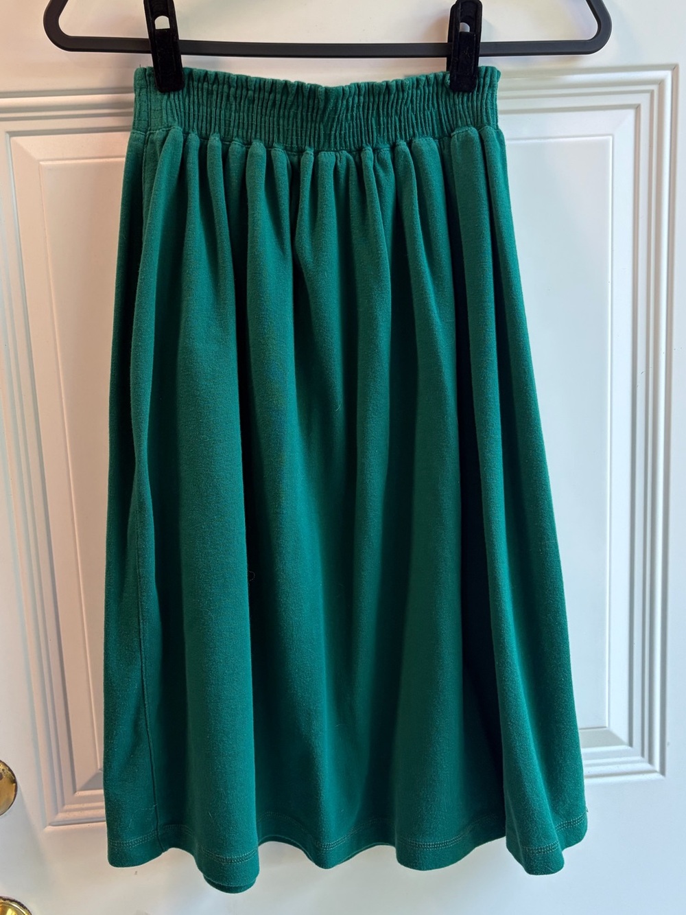Adrienne Vittadini Teal A-Line Elastic Waist Midi Skirt